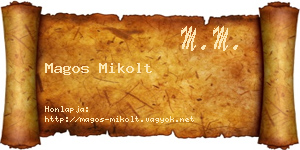 Magos Mikolt névjegykártya